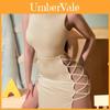 Urban Style Sleeveless Bandage Dress With High Split For Summer Casual Women