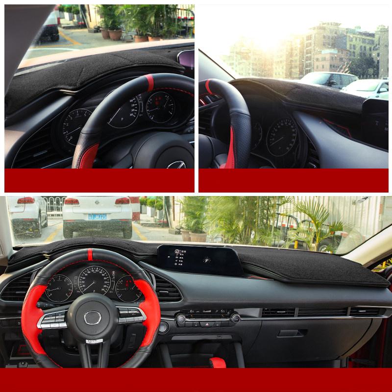 Car Dashboard Cover Mat Avoid Light Pad Instrument Platform Desk Protection Carpets For Mazda 3 Axela Accessories