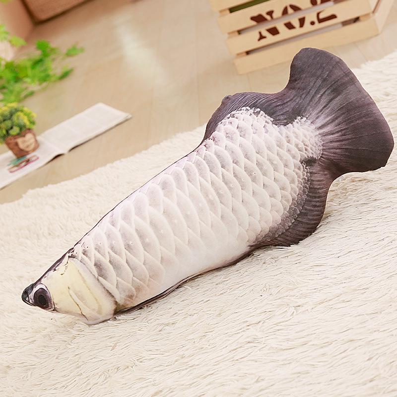 Plush Catnip Fish Toy & Teasing Stick for Cats