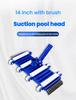 14 Inch Heavy Duty Pool Vacuum Head with Brush for In Ground Above Ground Pools Swimming Pool Cleaner Suction Wheel Accessories
