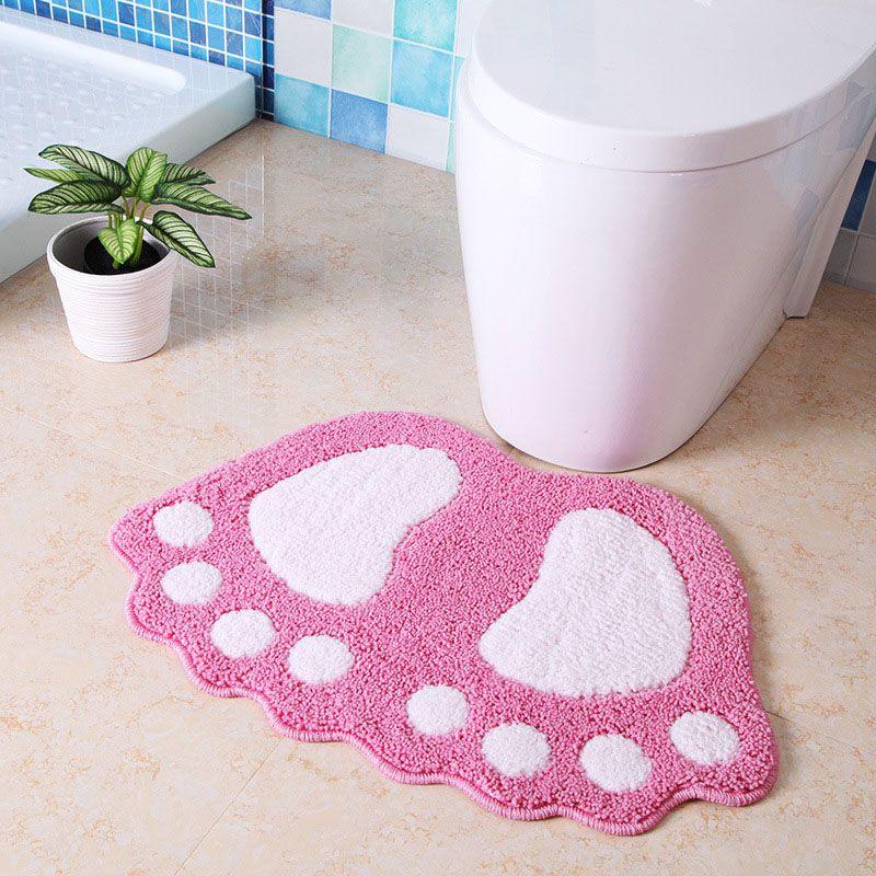 Absorbent Foot Nonslip Shape Bath Bathroom Bedroom Floor Shower Soft Mat Rug