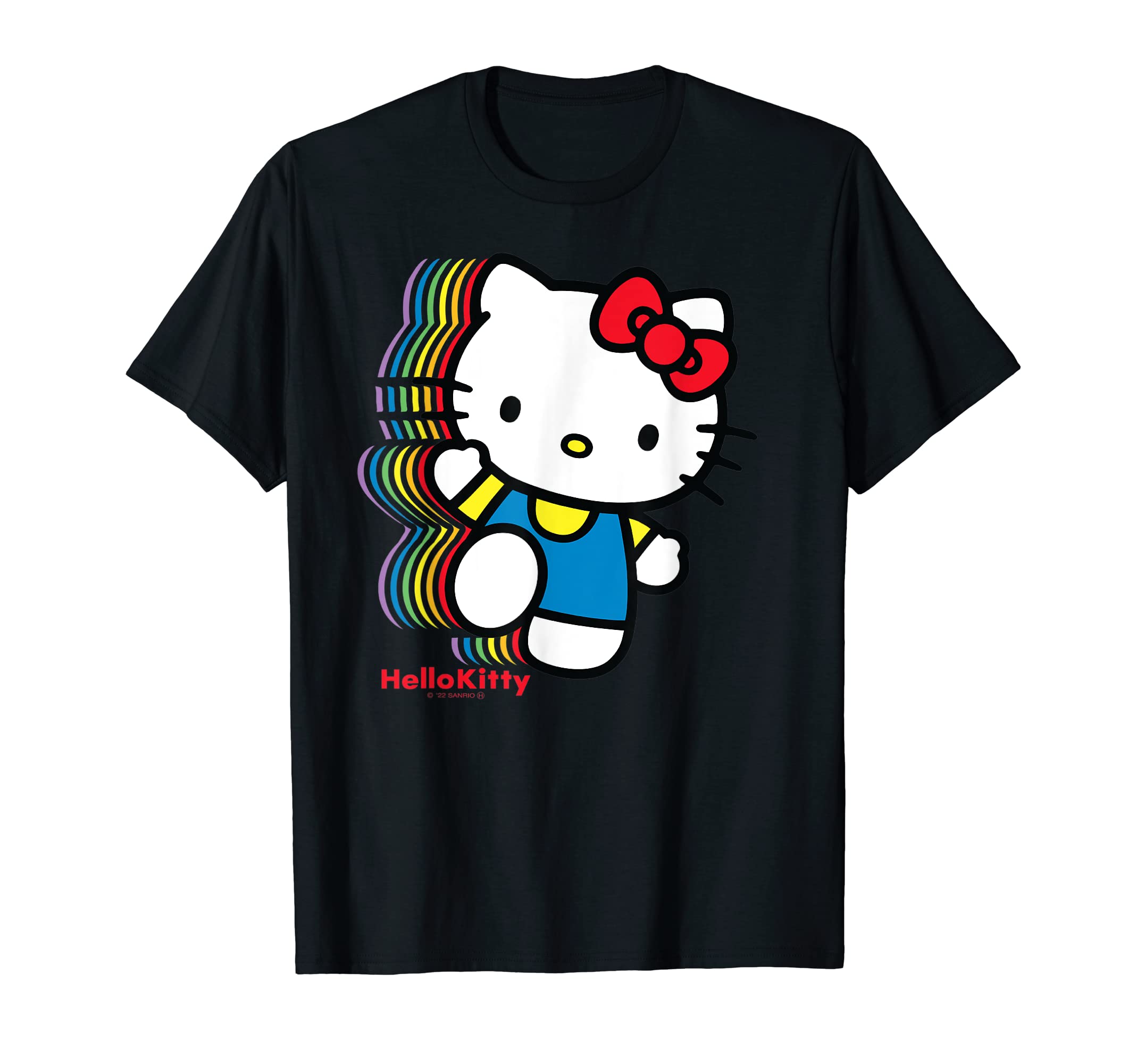 

Цветная футболка с дизайном Hello Kitty в американском стиле чёрный