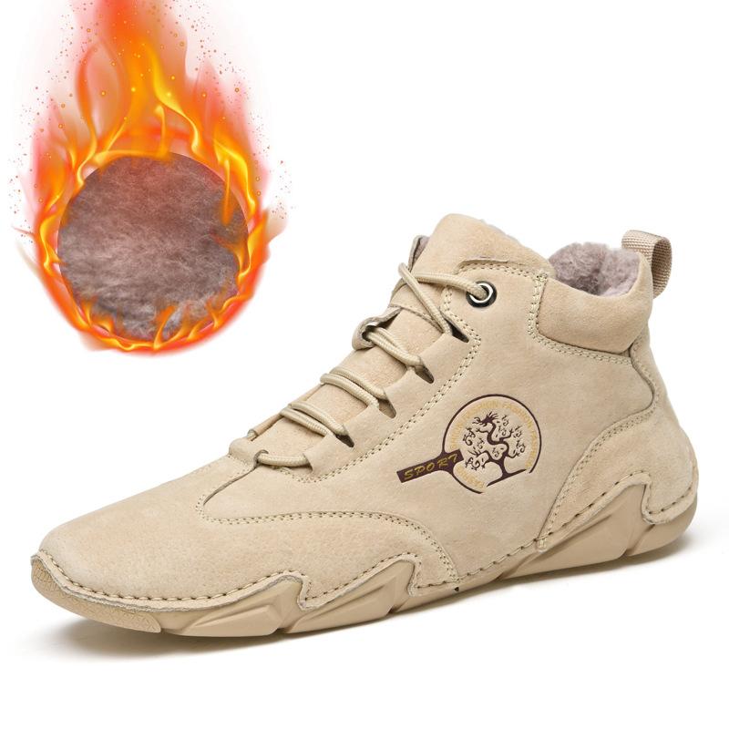 High Top Martin Boots Men's Outdoor Casual Leather Men's Shoes Octopus Bean Shoes Men's