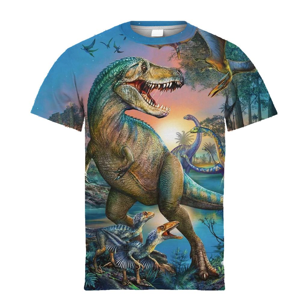2024 Kids Girl Boy Clothes Dinosaur T-Shirt Summer Short Sleeve Tees Boy Clothes Casual Comfy T Shirt Tops Children's Clothing