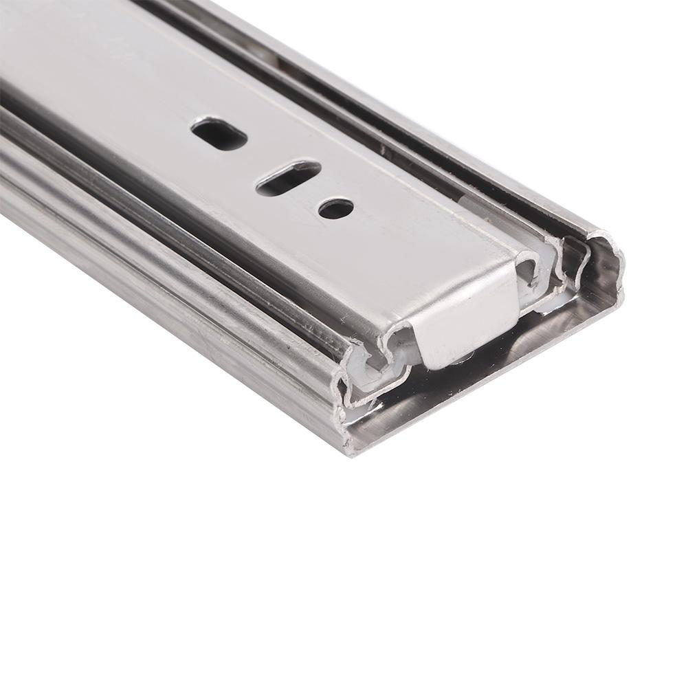 12 -18 Stainless Steel Drawer Slide Rail 3 Section Glide Device Furniture(12 undamped)