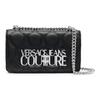 Jeans Couture Wave Gestepptes Design Verstellbare Ketten-Schultertasche Damen-Schultertasche Schwarz 73VA4BL1-ZS409-899