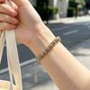 Retro Chain Bracelet in Stainless Steel with Lobster Clasp, Rounded Bead Links and Casual Daily Wear Looks for Styling