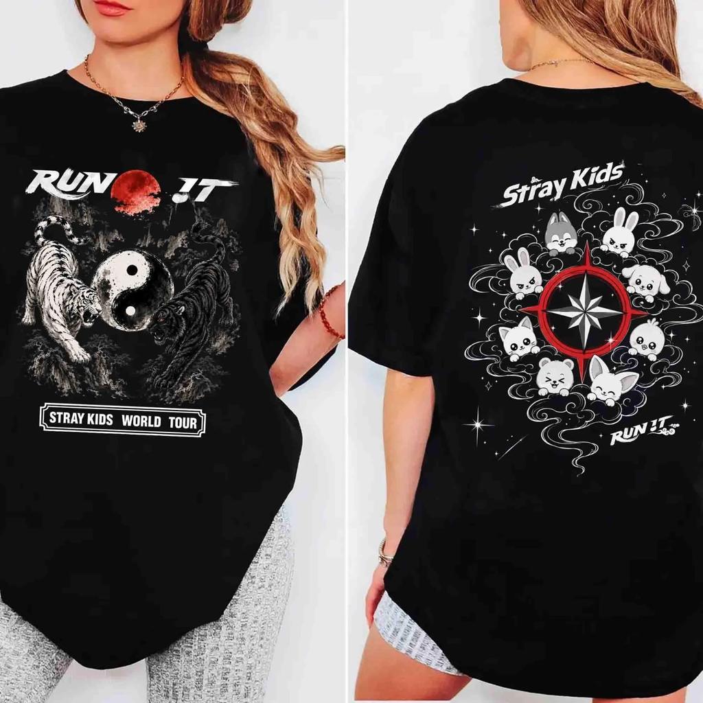 Stray Kids Run It Welttournee 2026 K-Pop Konzert T-Shirt