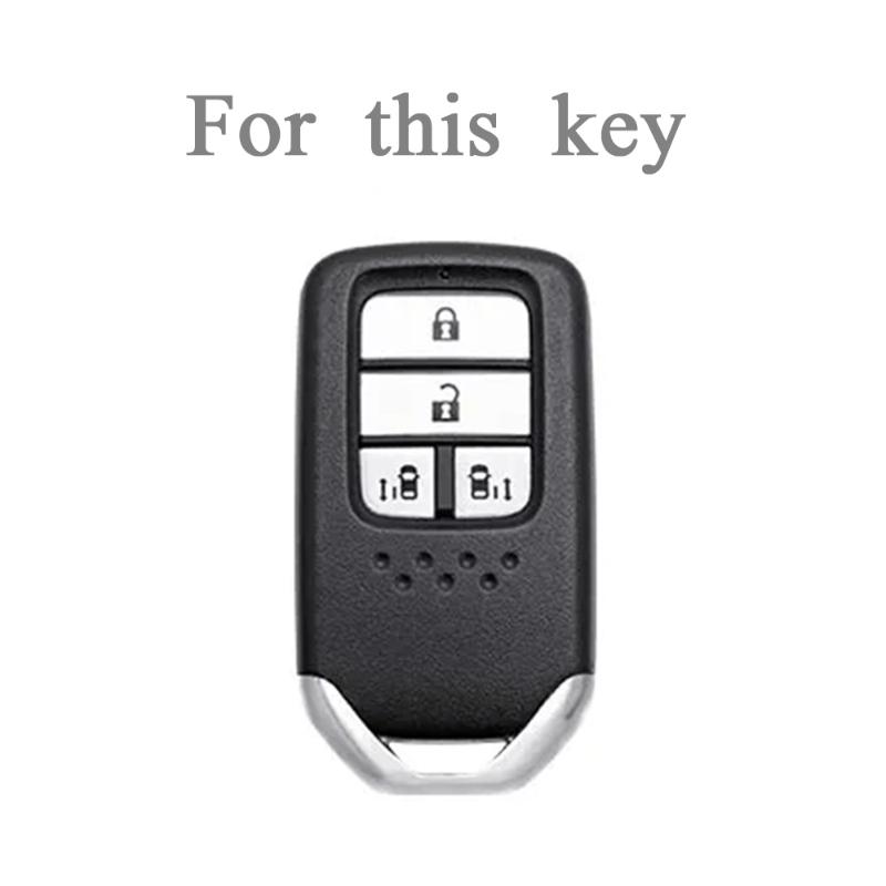 For Honda Accord EX EXL Civic Crv Hrv Pilot Ridgeline 2016 -2018 Pocketor 4 Buttons TPU Car Remote Key Fob Cover Case