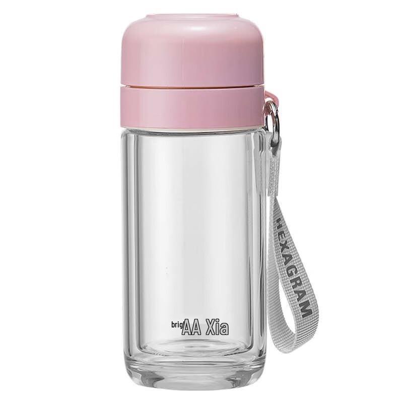 Mingxia 270ml Quick-Open Double-Layer High Borosilicate Glass Tea Tumbler