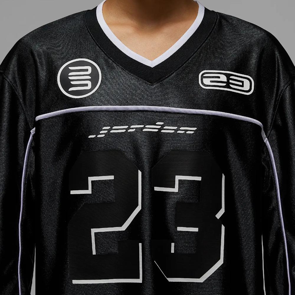 Jordan Wj Ls Jersey V-Neck Pullover Long Sleeve T-Shirt Women Tops Black HF9460-010