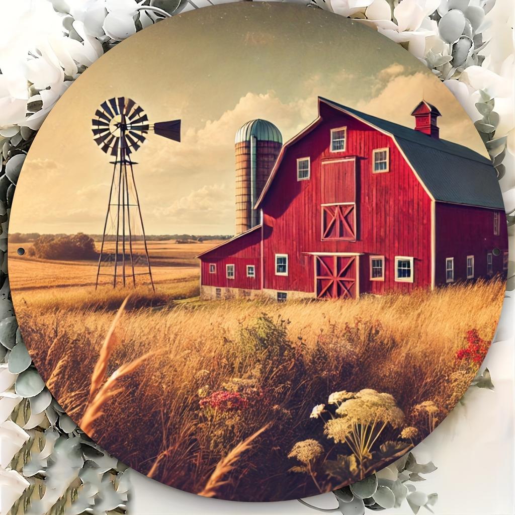 D Flat Vintage D Flat Round Sign Featuring a Bird Theme a Humorous Piece of Rustic Metal Wall Art Perfect for Decoratin