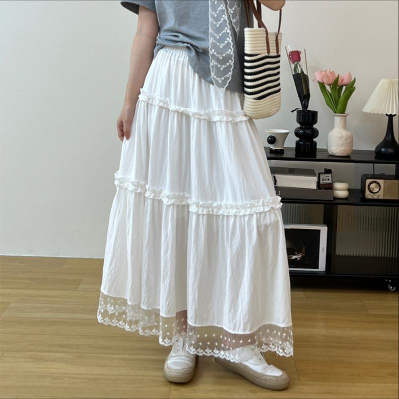 ZANZEA Dámské ležérní volné letní dlouhé sukně s elastickým pasem