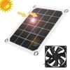 6V 10W Outdoor Solar Power Panel Abluftventilator USB-Aufladung für Gewächshaus Hühnerstall