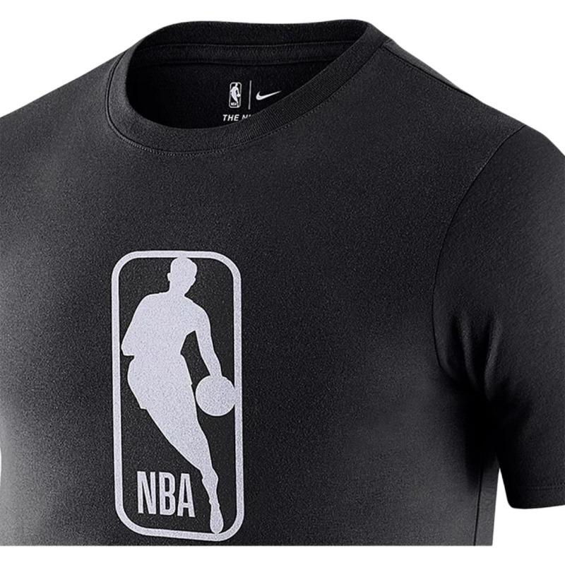 Nike Rychleschnoucí prodyšné sportovní tričko s logem NBA, kulatý výstřih, krátký rukáv, unisex topy, černé AT0516-010