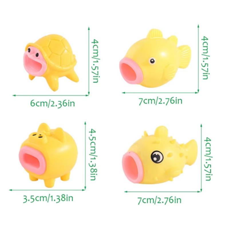 Funny Squeezing Tongue Sticking Small Animal Venting Toys Cartoon Doll Pinching Mini Toys Decompression Desk Top Decoration