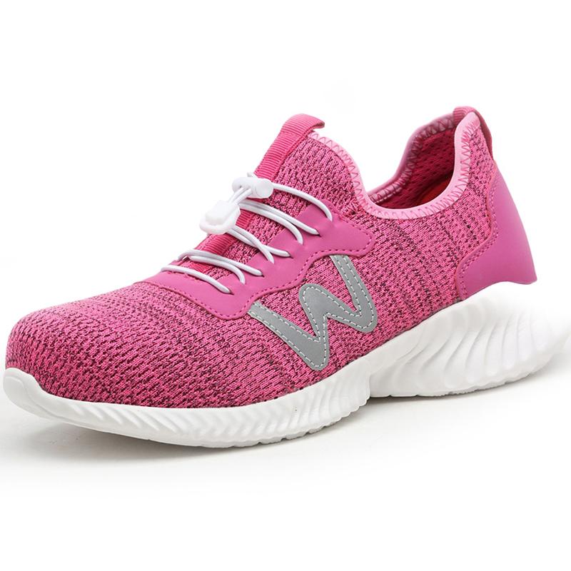 Ατσάλινα παπούτσια ασφαλείας Γυναικεία πάνινα παπούτσια εργασίας Μαξιλάρι αέρα που αναπνέει Γυναικεία παπούτσια εργασίας, ανθεκτικά στη διάτρηση, ελαφριά μπότες εργασίας γυναικεία