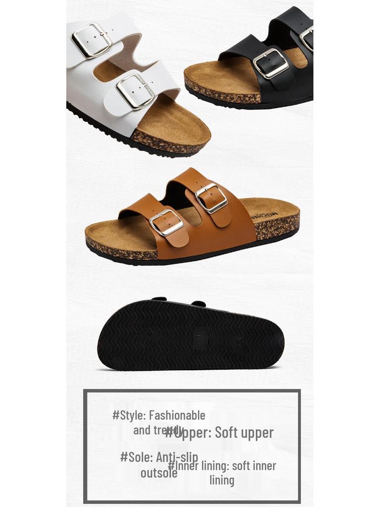 Men's Birkenstock Double Buckle Open Toe Sandals - Summer Casual Outdoor Footwear Slippers