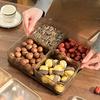 Vintage Quadratische Süßigkeitenbox Neueste Hochwertige Nuss-Snack-Trockenfrucht-Box Versiegelte Trennwand mit Deckel Wohnzimmer Nuss-Schale