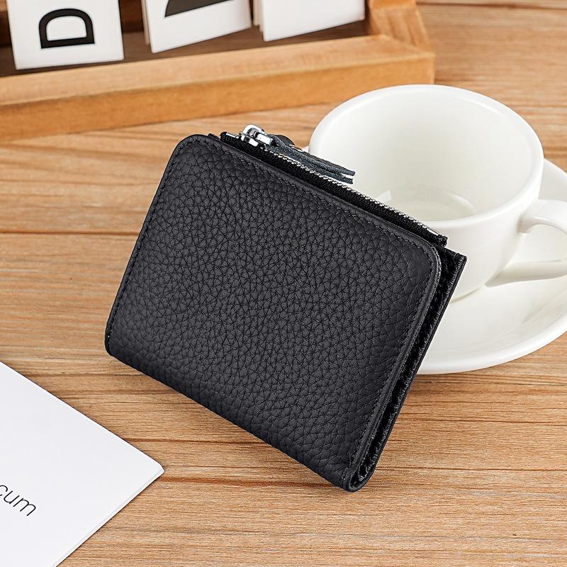 

Женский мини-кошелек из натуральной кожи - RFID, на молнии, кошелек для монет и держатель для карт