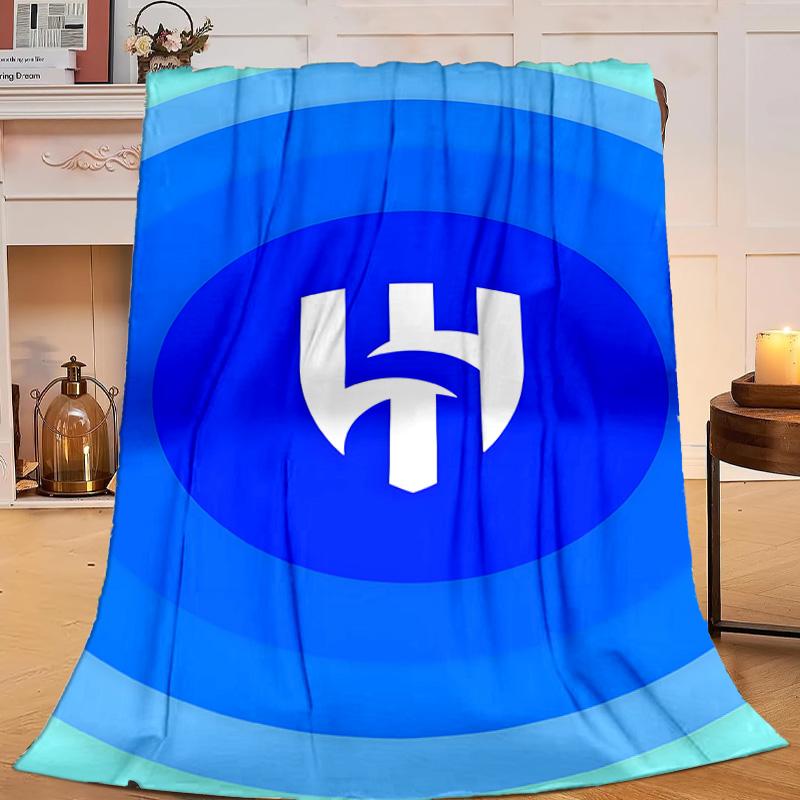 1PC Blue Football Team Flannel Blanket Gift, Suitable for Both Men And Women, Soft Ideal for Beds And Sofa, Birthday Or Christmas Gift