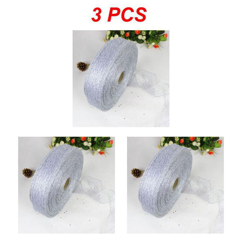 1~10PCS Garland Ribbon Easy To Use Overlock Christmas Tree Decoration Holiday Decorations Holiday Ribbon Festive Party Supplies