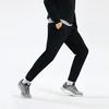 Li Ning Fitness Series Letter Print Solid Color Cuffed Sports Pants Men bottoms Black AKLS015-1