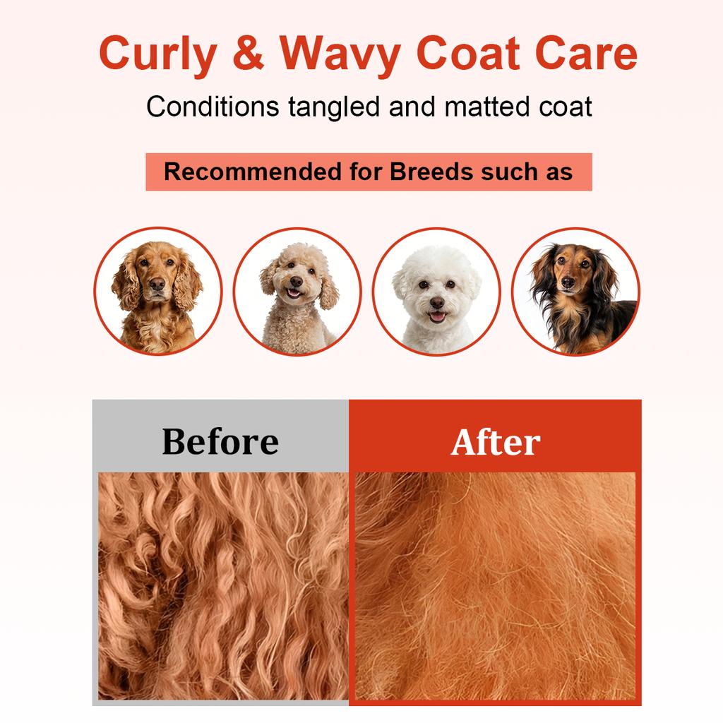 GJYC PET Curly & Wavy Coats Dog Shampoo Detangles Defines Curls Moisturizes Gentle