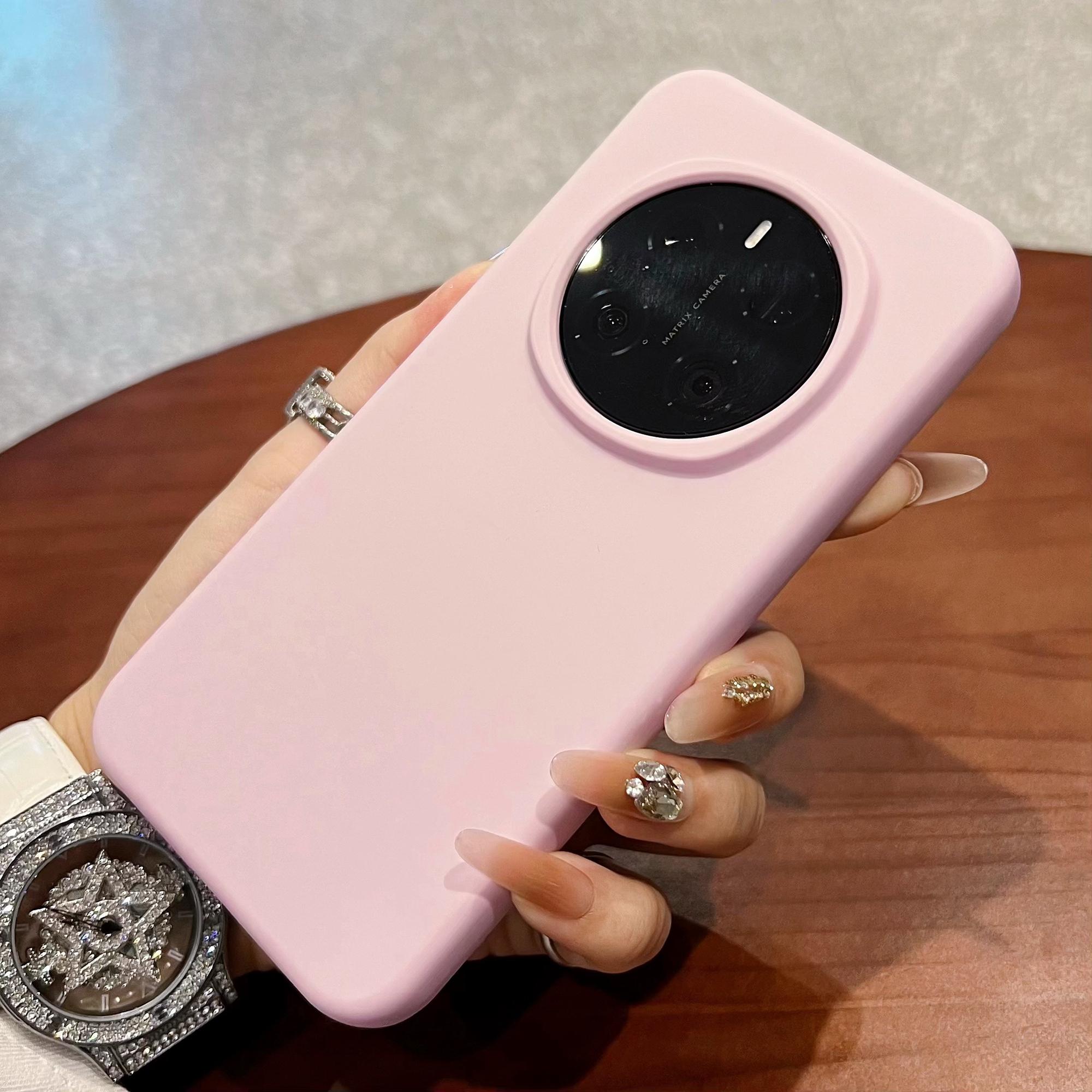 

For Honor Magic7 Pro 5G Case Skin-Friendly Liquid Silicone+PC Phone Cover Pink