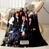 Rock Band Black Leather Blanket Durable Comfort Suitable for Couch Sofa Office for All Occasions Playful Design Best Holiday Gift for Friends Family