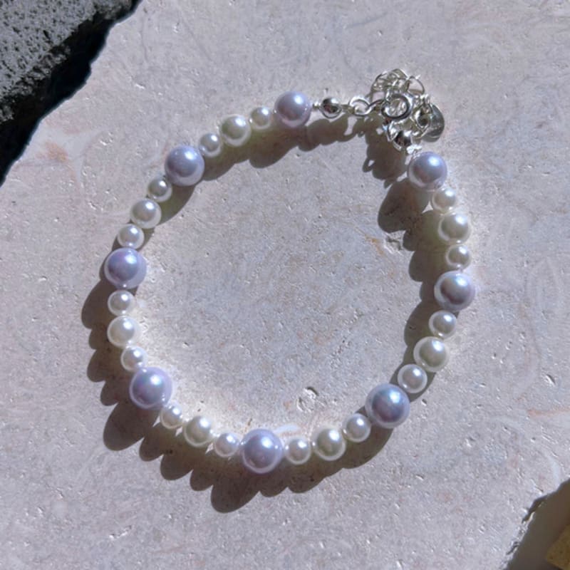 KIETIMOOR Mystic Pearl Bracelet Silver925) Mystic Purple Pearl Silver Bracelet