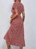 Summer V-Neck Belted Wrap Dress - Women's Sexy Bohemian Maxi Holiday Style