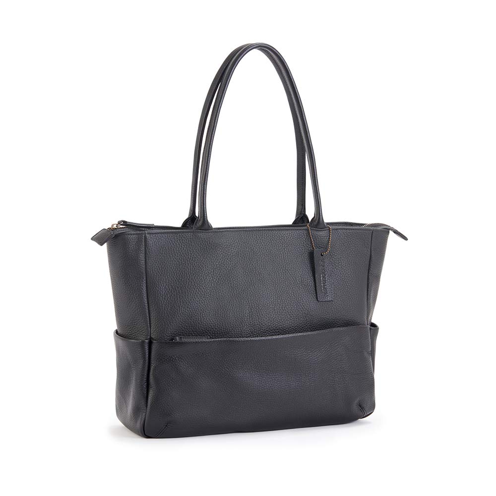 Сумка-тоут GOLDMEN из натуральной кожи, деловая сумка для мужчин и женщин, GA207 (черный)