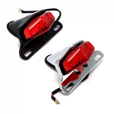 Motorcycle Rear Reflector License Plate Light Tail Light 12V Universal LED Light