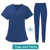 2025 Summer New Women Wear Scrub Suits Hospital Doctor Working Uniform Medical Surgical Multicolor Unisex Uniform Nurse Accessories
