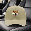 Shiba Inu Baseball Cap with Zipper Sandwich Design  Adjustable Duckbill Hat Lightweight Unisex Black Cap