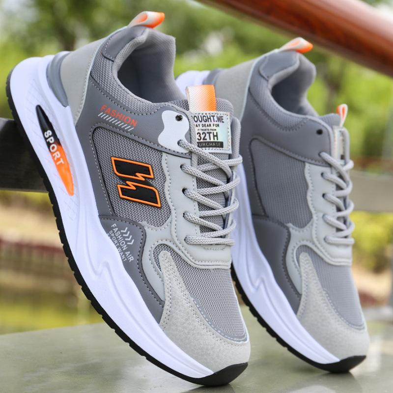 Herrenschuhe neue Herbstschuhe Herren Trend vielseitige Mesh-Schuhe Herren Sportschuhe rutschfest und verschleißfest weich besohlt Freizeitschuhe