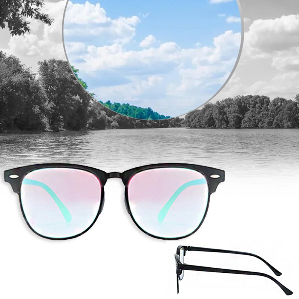 Glasses For People With Red-green Colorblindness Daltonism And Color Weakness Plastic Half Frame Two-sided Coating Lenses