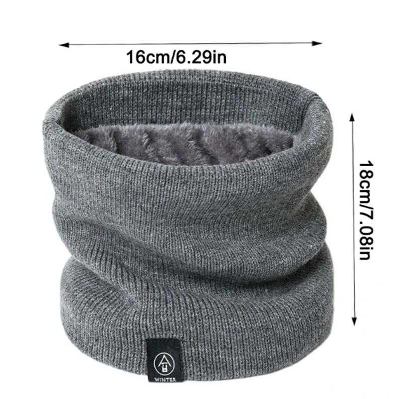 Fashion Women Knitted Scarf Solid Cashmer Like Winter Snood Scarves Lady Warm Thick Unisex Men Neck Scarfs Ring
