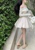 French Temperament One-word Collar A-word Short Skirt Long-sleeved Dress Women's Summer Dress Sweet Spice Girl Slim Waist Small Black Dress