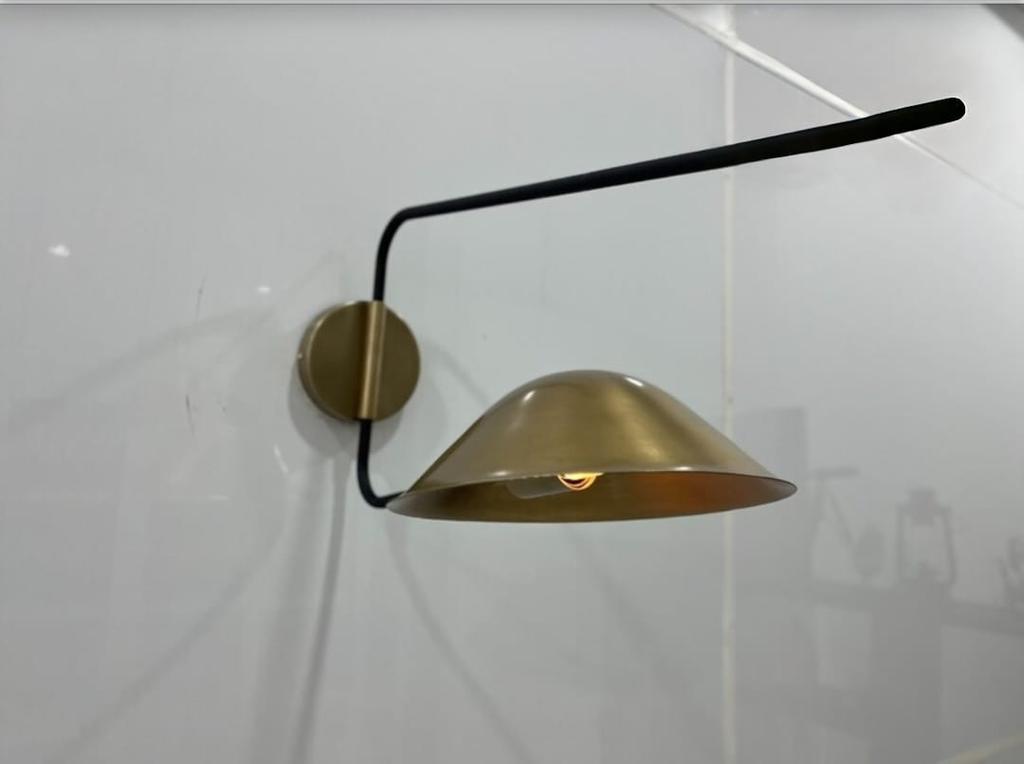 Raw Brass Modern Wall Sconce Mid Century Wall Lights Fixture Lobby Lights Bedroom Lights