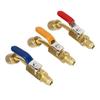 6PCS Refrigerant Angled Compact Ball Valve Fit for R410A R134A R12 R22 R502 AC HVAC Refrigeration Charging Hoses