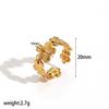 Fashion Creative Delicate Stainless Steel Flower Bracelet Earring Set for Women Party Birthday Daily Cute Romantic Zircon Gift