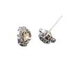 E19 Korean Fashion Zircon Sunflower Stud Earrings