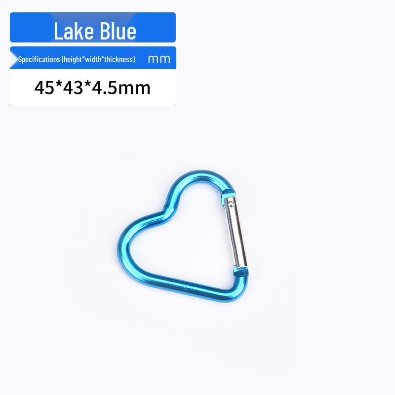 Mini Heart Shaped Carabiner Hook - Aluminum Outdoor Clothing Clip
