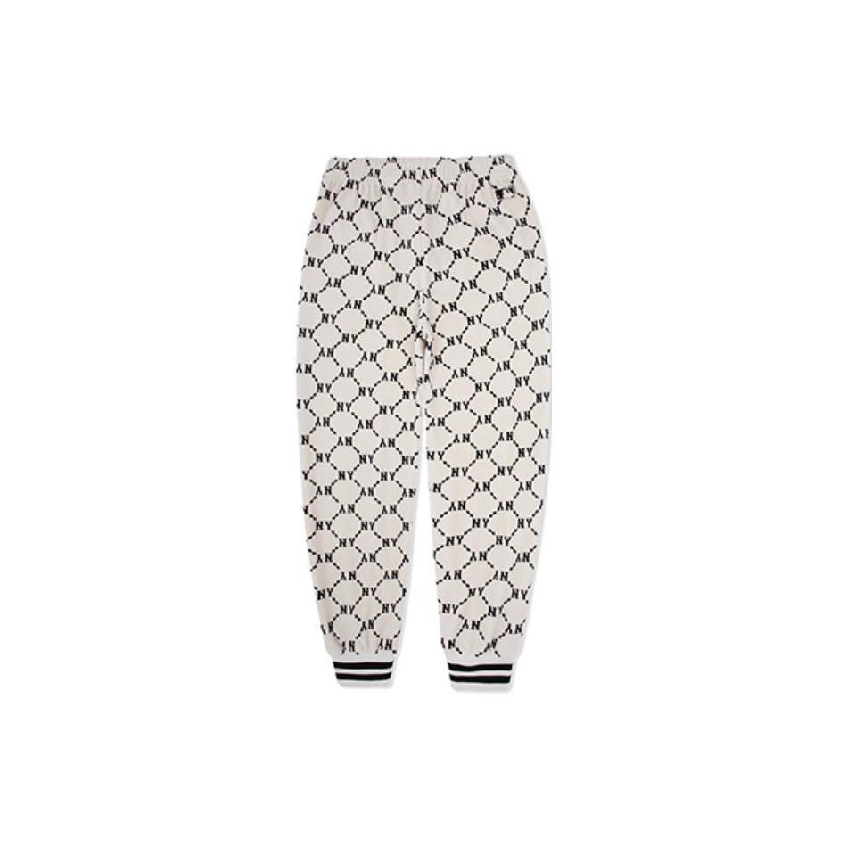New MLB Knitted Sweatpants Unisex Cream 3APTM0524-50CRS