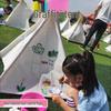 Children's Outdoor DIY Craft Tent: Hand-Painted Graffiti and Coloring Playhouse for Kindergarten Activities.