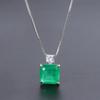 Jewelry Direct Sales Color Treasure Inlaid Simulation Emerald Pendant Retro Women'S Elegant Necklace