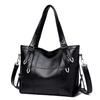 Women New PU Soft Leather Texture Shoulder Bag Large Capacity Fashion Patchwork Handheld Bag Water-Resistant Tote Bag