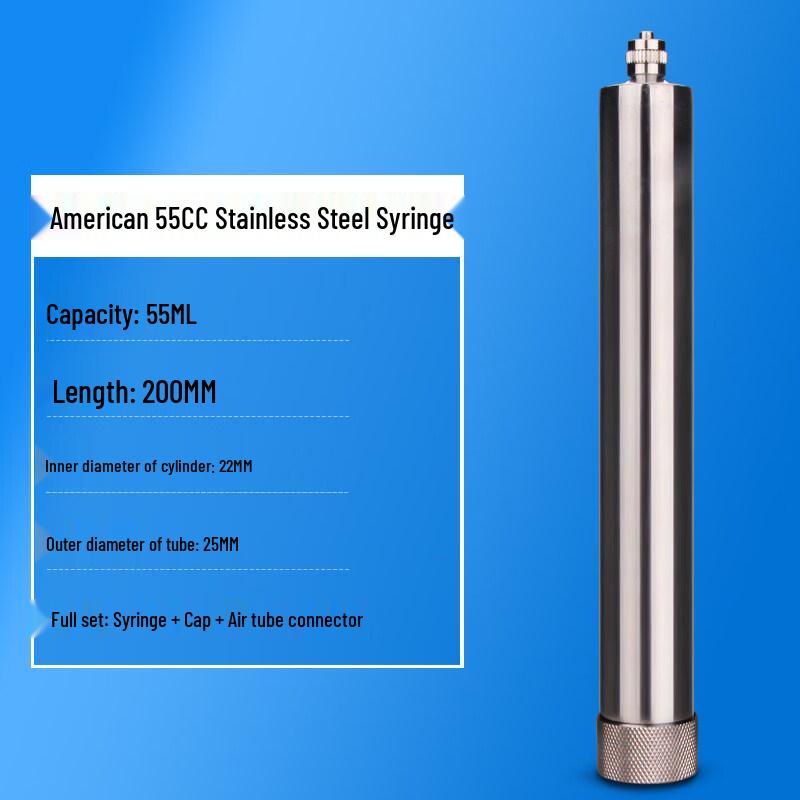 55CC Stainless Steel Luer Syringe